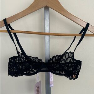 NEW! Savage X Fenty Black Lace Bra 34B